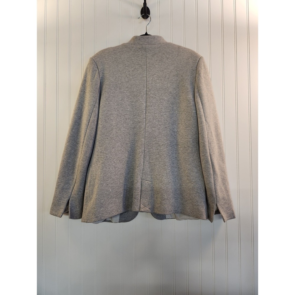 NEW Gibson Women Heather Grey Jersey Knit Blazer Size L Office Work Career Cozy - Picture 2 of 11